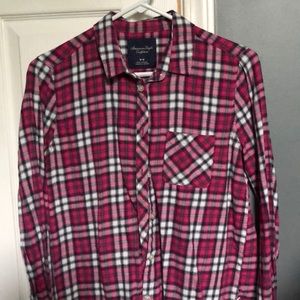 Pink american eagle flannel!!